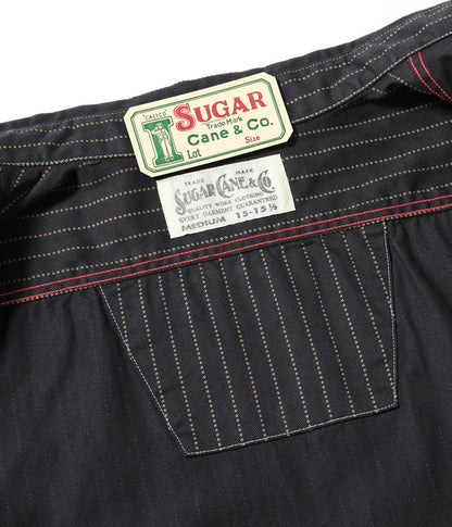 SC29585 / SUGAR CANE FICTION ROMANCE 8.5oz. BLACK WABASH STRIPE WORK SHIRT