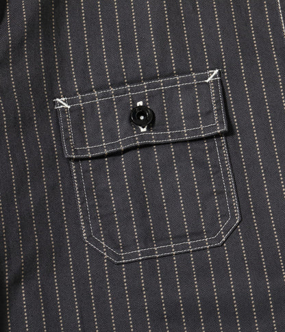 SC29585 / SUGAR CANE FICTION ROMANCE 8.5oz. BLACK WABASH STRIPE WORK SHIRT
