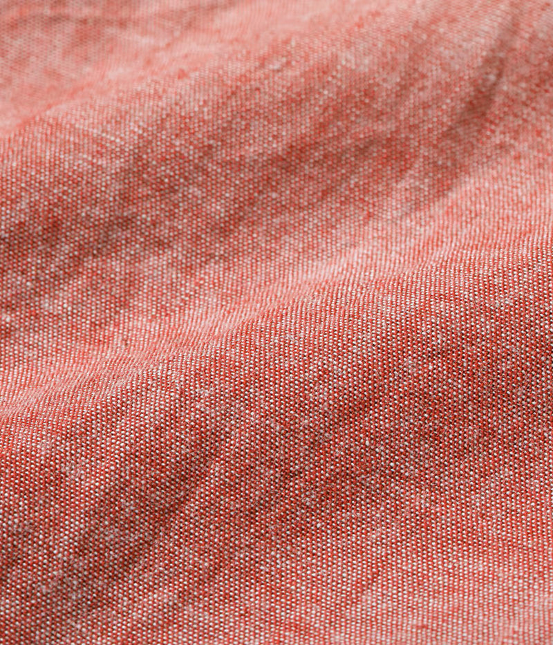 SC29682 / SUGAR CANE RED CHAMBRAY WORK SHIRT (LONG SLEEVE)