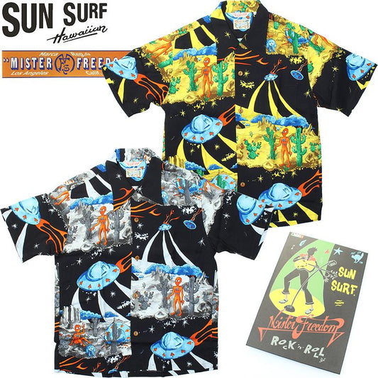 SC39251 / Mister Freedom x SUN SURF ROCK'N ROLL SHIRT - FLYING SAUCERS -