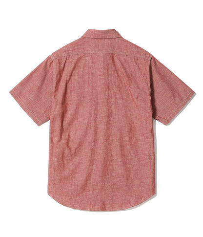 SC39703 / SUGAR CANE RED CHAMBRAY WORK SHIRT (SHORT SLEEVE)
