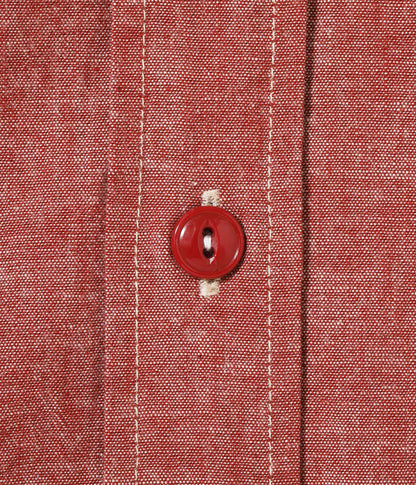 SC39703 / SUGAR CANE RED CHAMBRAY WORK SHIRT (SHORT SLEEVE)