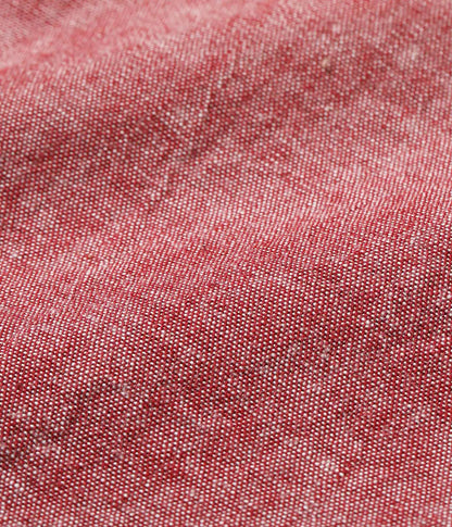 SC39703 / SUGAR CANE RED CHAMBRAY WORK SHIRT (SHORT SLEEVE)