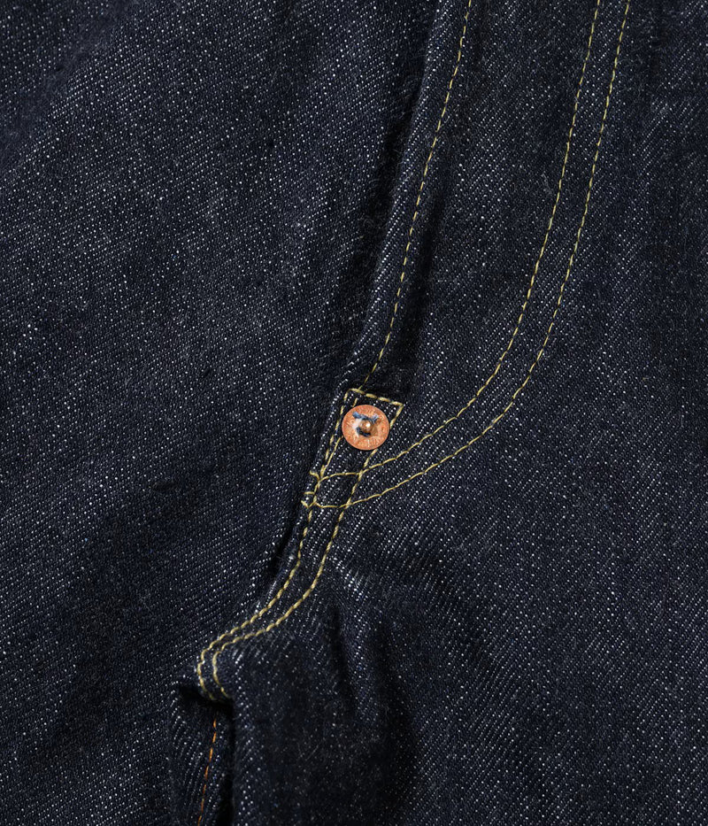 SC42025 / SUGAR CANE STANDARD DENIM 13oz. DENIM WAIST OVERALLS 2025 MODEL (WIDE LEG)