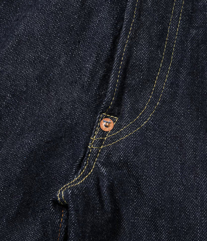 SC42025 / SUGAR CANE STANDARD DENIM 13oz. DENIM WAIST OVERALLS 2025 MODEL (WIDE LEG)