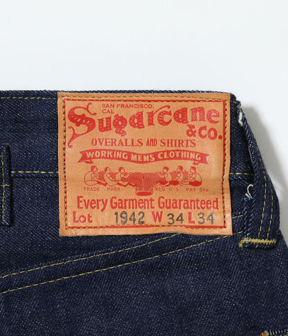 SC49005 / SUGAR CANE Super “Denim” Collectibles #05 14.25oz. BLUE DENIM WAIST OVERALLS “1942” MODEL