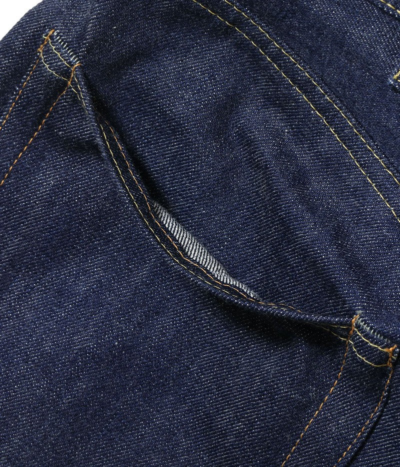 SC49005 / SUGAR CANE Super “Denim” Collectibles #05 14.25oz. BLUE DENIM WAIST OVERALLS “1942” MODEL