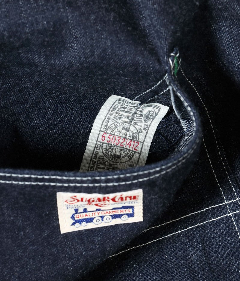 SC52565 / SUGAR CANE 11oz. BLUE DENIM WORK SHORTS