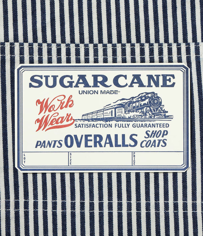 SC52566 / SUGAR CANE 11oz. HICKORY STRIPE WORK SHORTS
