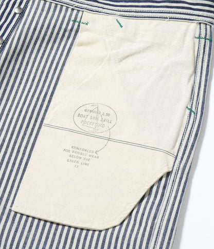 SC52566 / SUGAR CANE 11oz. HICKORY STRIPE WORK SHORTS