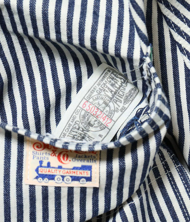 SC52566 / SUGAR CANE 11oz. HICKORY STRIPE WORK SHORTS
