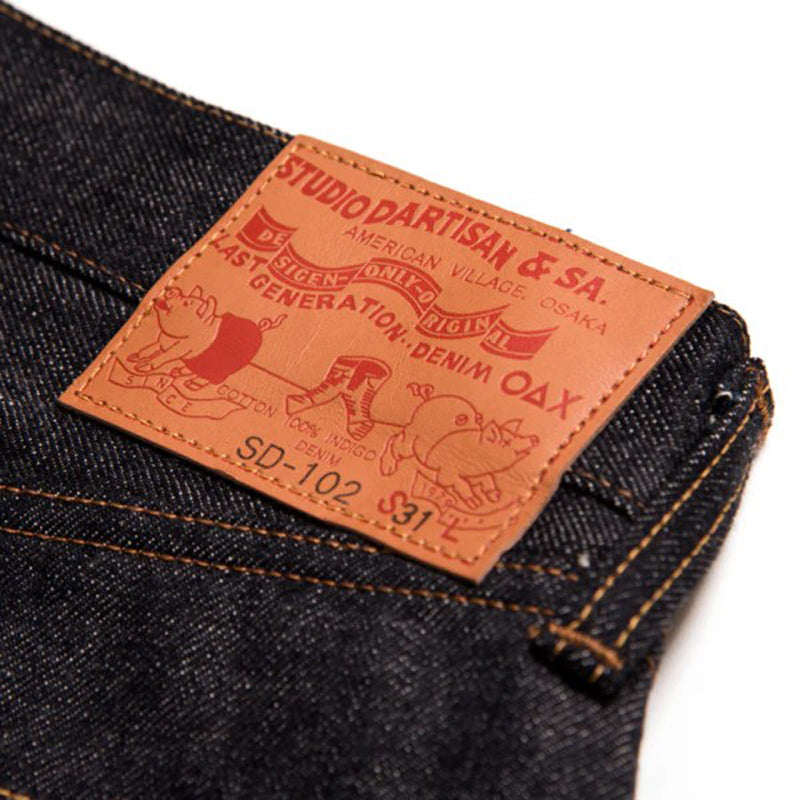 SD102-CB / STUDIO D'ARTISAN 15oz Loose Straight Jeans with Back Cinch