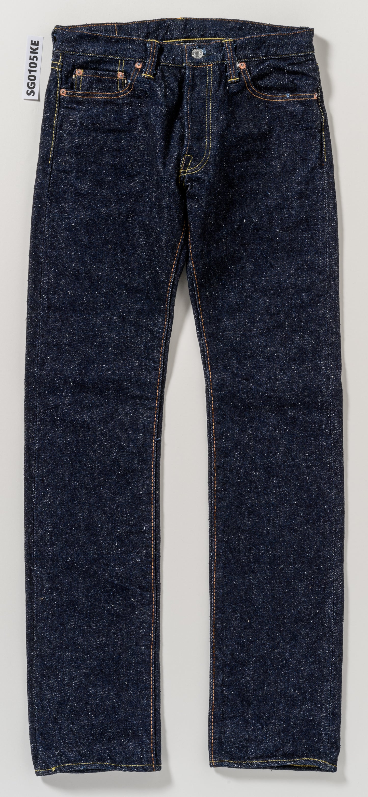 The Strike Gold SG0105KE "Keep Earth" Natural Indigo 17oz Selvedge Jeans - Stylish Straight