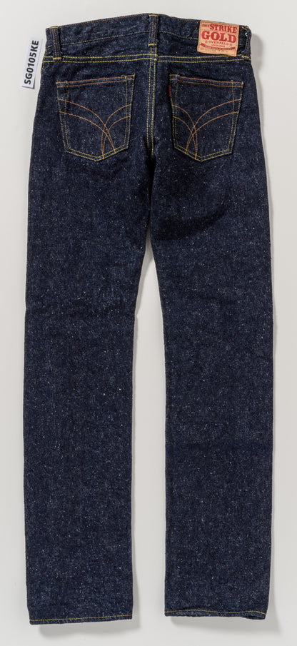 The Strike Gold SG0105KE "Keep Earth" Natural Indigo 17oz Selvedge Jeans - Stylish Straight