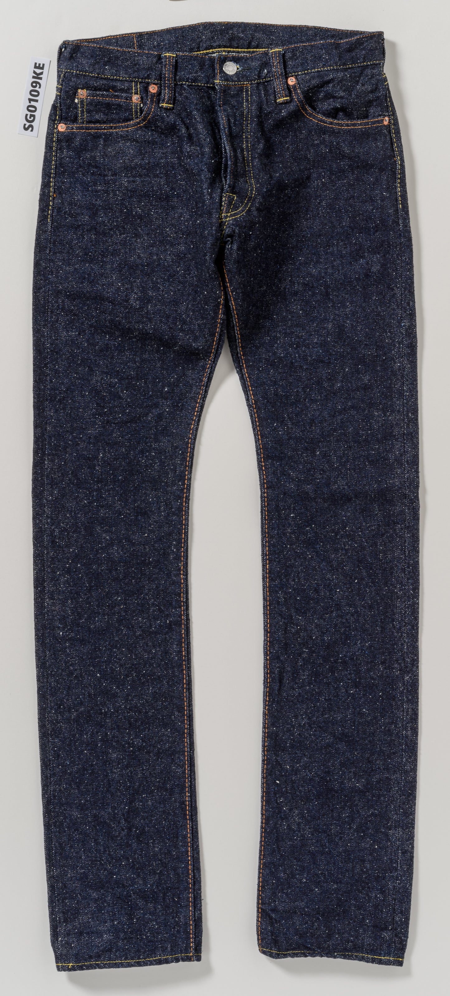 The Strike Gold SG0109KE "Keep Earth" Natural Indigo 17oz Selvedge Jeans- Slim Tapered