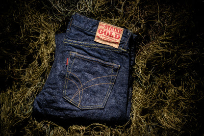 The Strike Gold SG0103KE "Keep Earth" Natural Indigo 17oz Selvedge Jeans - Classic Straight