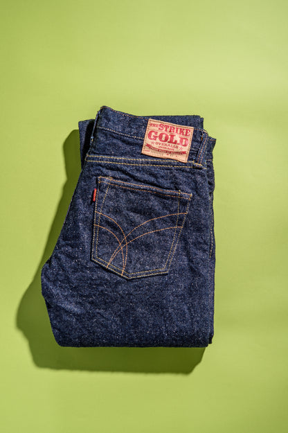 The Strike Gold SG0103KE "Keep Earth" Natural Indigo 17oz Selvedge Jeans - Classic Straight