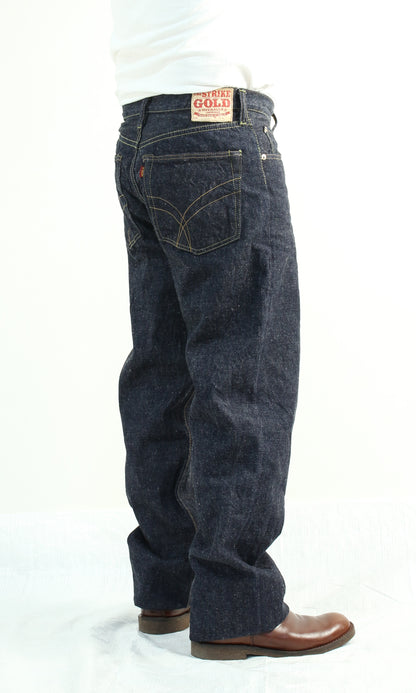The Strike Gold SG1002 Origin Series low-tension neppy blend 14oz selvedge Jeans- Loose Straight