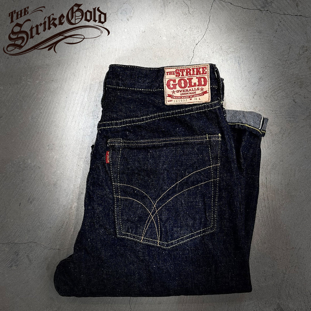 The Strike Gold SG1003 Origin Series low-tension neppy blend 14oz selvedge Jeans- Classic Straight