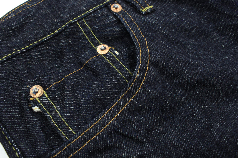 The Strike Gold SG1002 Origin Series low-tension neppy blend 14oz selvedge Jeans- Loose Straight