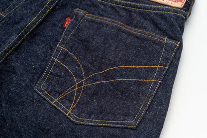 The Strike Gold SG1002 Origin Series low-tension neppy blend 14oz selvedge Jeans- Loose Straight