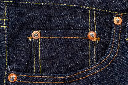 The Strike Gold SG1005 Origin Series low-tension neppy blend 14oz selvedge Jeans- Stylish Straight