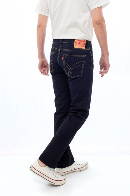 The Strike Gold SG5005ID Classic Double-Indigo Series 15oz Slub Selvedge Jeans - Stylish Straight