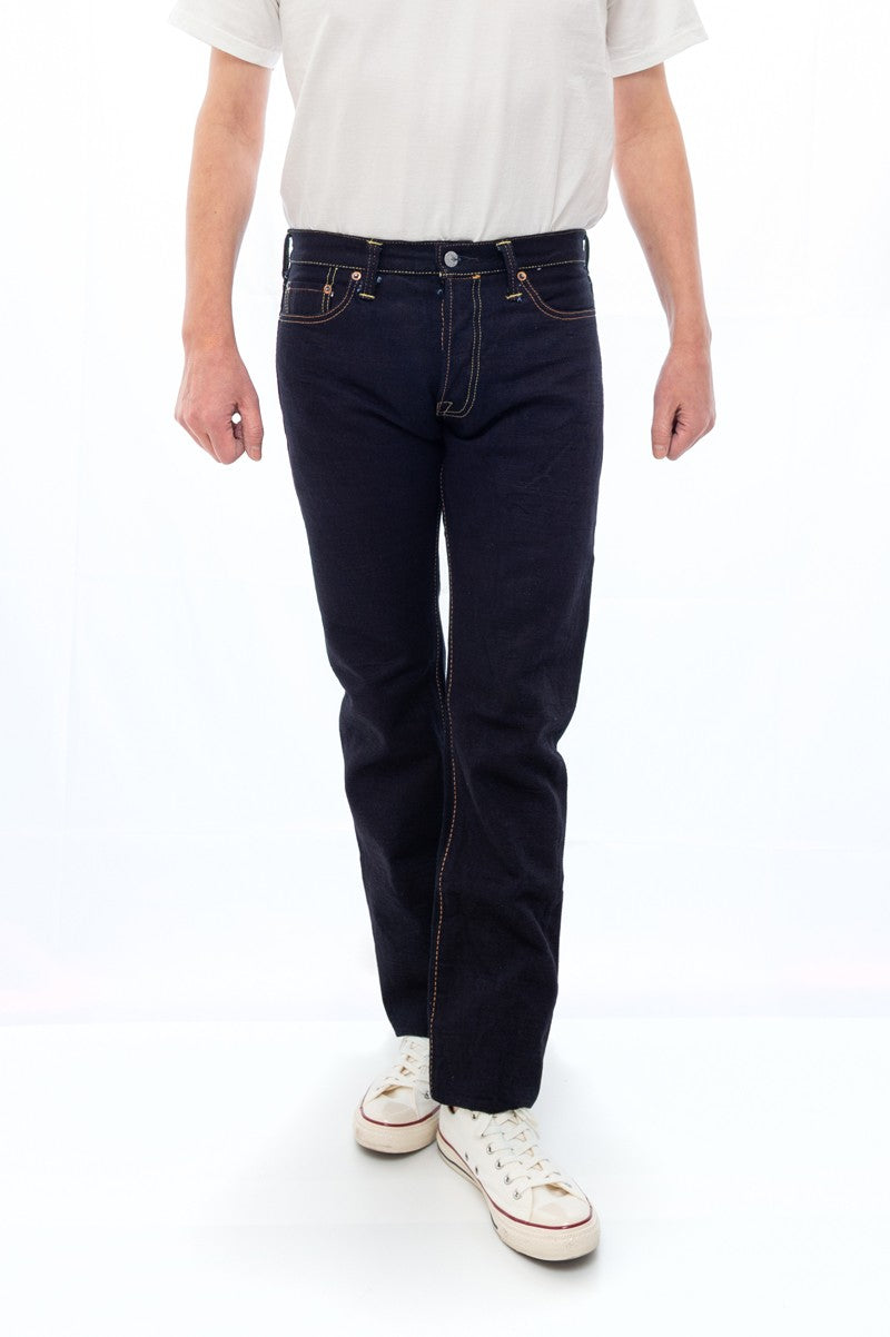 The Strike Gold SG5005ID Classic Double-Indigo Series 15oz Slub Selvedge Jeans - Stylish Straight