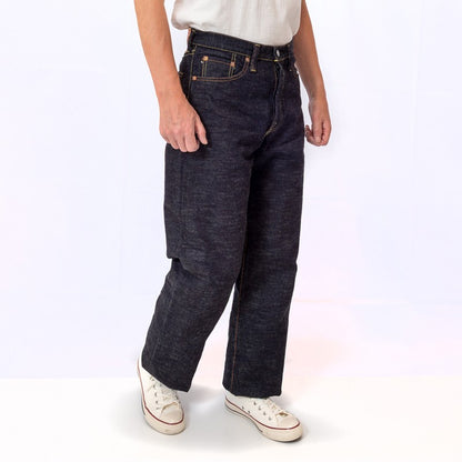 SG5102 / The Strike Gold Classic Series Right-Twill 15oz Gray Slubby Selvedge Denim 5P Jeans Loose Straight