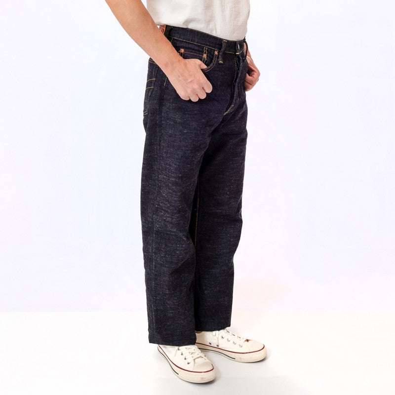SG5102 / The Strike Gold Classic Series Right-Twill 15oz Gray Slubby Selvedge Denim 5P Jeans Loose Straight