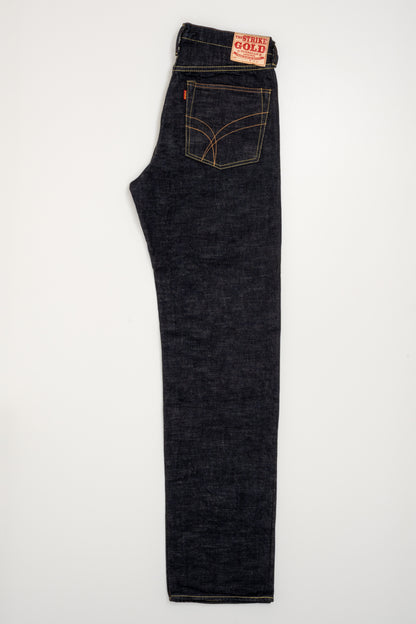 SG5102 / The Strike Gold Classic Series Right-Twill 15oz Gray Slubby Selvedge Denim 5P Jeans Loose Straight