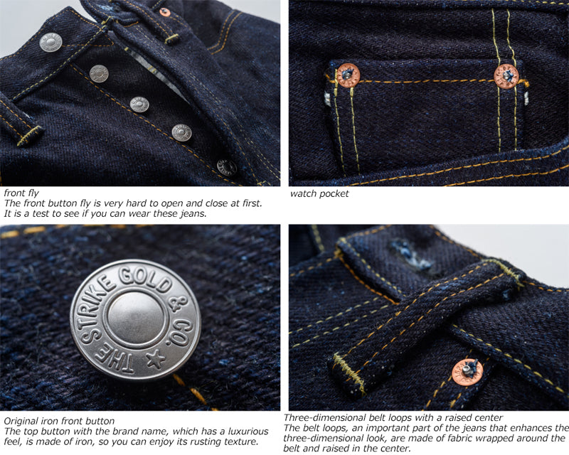 The Strike Gold SG9904 Extra Hard Series 24.8oz Selvedge Jeans - Regular Tapered