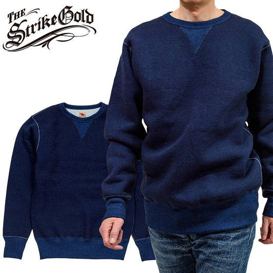 SGC2301 / The Strike Gold Indigo yarn dyed LoopWheel Sweat Shirt