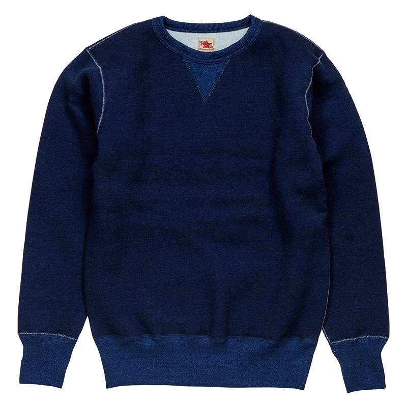 SGC2401 / The Strike Gold Indigo yarn dyed LoopWheel Sweat Shirt