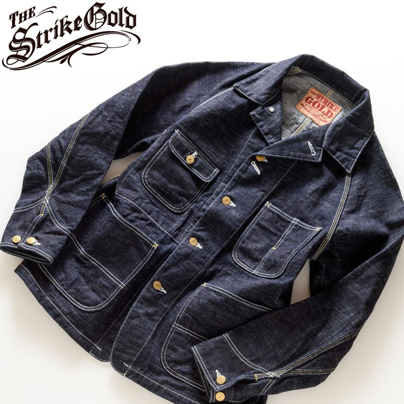 SGJ001 / The Strike Gold　Original 15oz Seledge Denim CHORE COAT