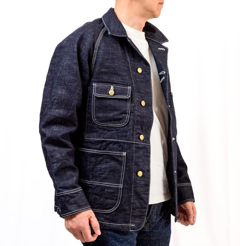 SGJ001 / The Strike Gold　Original 15oz Seledge Denim CHORE COAT