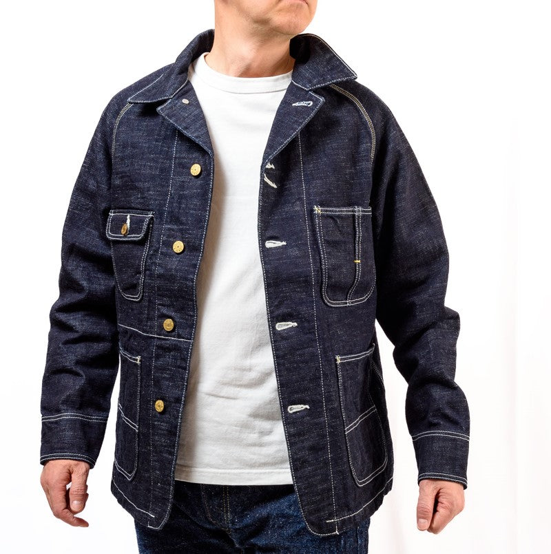 SGJ001 / The Strike Gold　Original 15oz Seledge Denim CHORE COAT