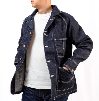 SGJ001 / The Strike Gold　Original 15oz Seledge Denim CHORE COAT