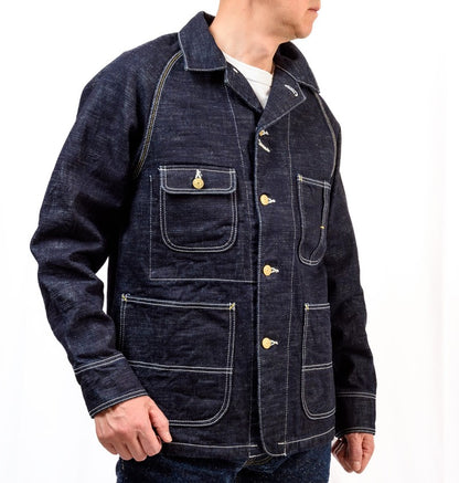 SGJ001 / The Strike Gold　Original 15oz Seledge Denim CHORE COAT