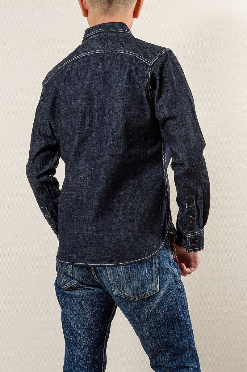 SGS001 / The Strike Gold 10oz Gray Slub Selvedge Denim Work Shirt