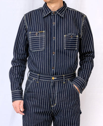 SGS003 / The Strike Gold UTILITY STANDARD Series 12oz Original Wabash Denim Work Shirt