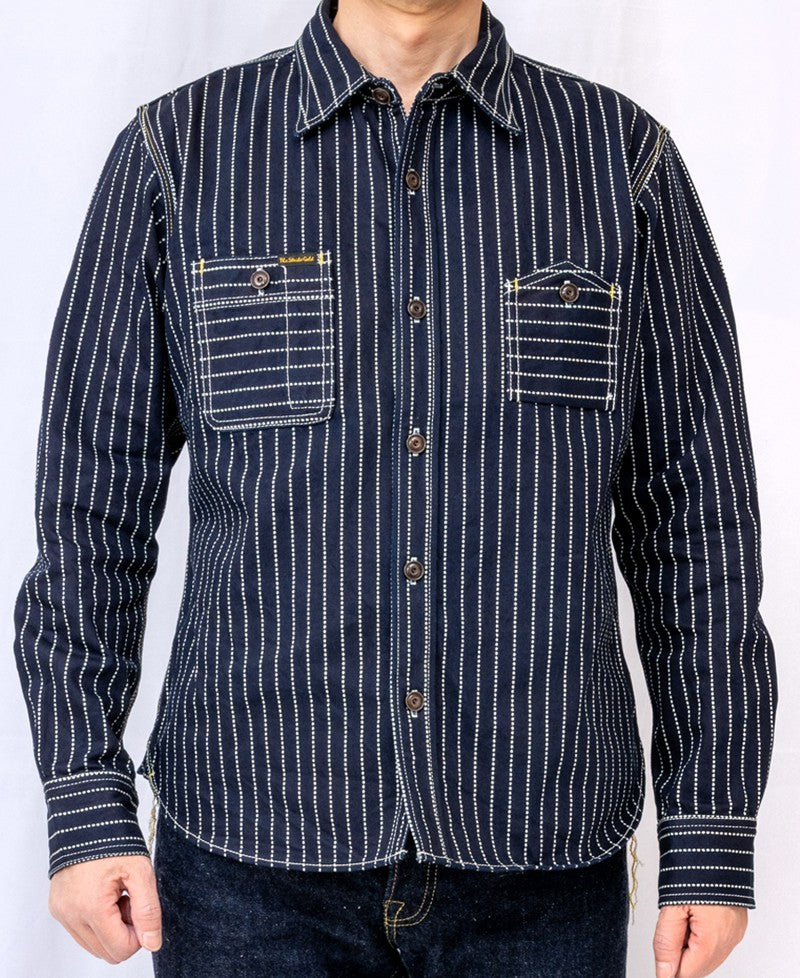 SGS003 / The Strike Gold UTILITY STANDARD Series 12oz Original Wabash Denim Work Shirt