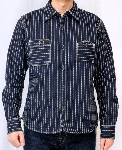 SGS003 / The Strike Gold UTILITY STANDARD Series 12oz Original Wabash Denim Work Shirt