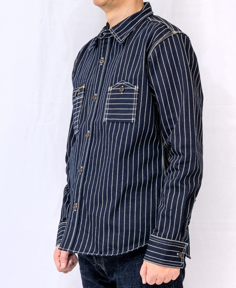 SGS003 / The Strike Gold UTILITY STANDARD Series 12oz Original Wabash Denim Work Shirt