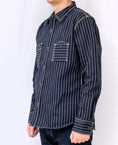 SGS003 / The Strike Gold UTILITY STANDARD Series 12oz Original Wabash Denim Work Shirt