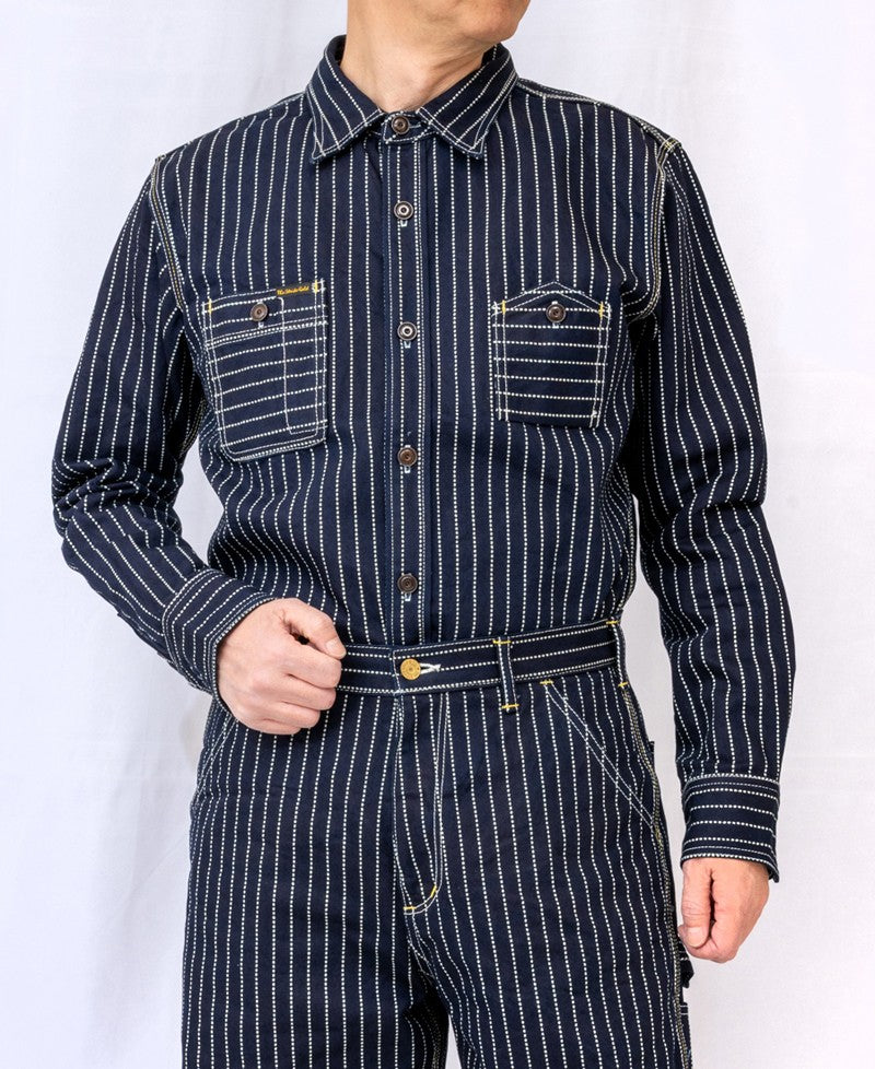 SGS003 / The Strike Gold UTILITY STANDARD Series 12oz Original Wabash Denim Work Shirt