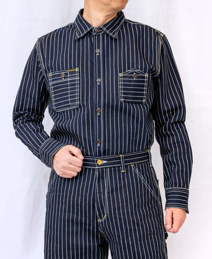 SGS003 / The Strike Gold UTILITY STANDARD Series 12oz Original Wabash Denim Work Shirt