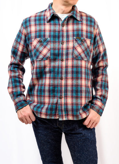 SGS2401 / The Strike Gold Alpaca-blend Wool Brushed Check Work Shirt