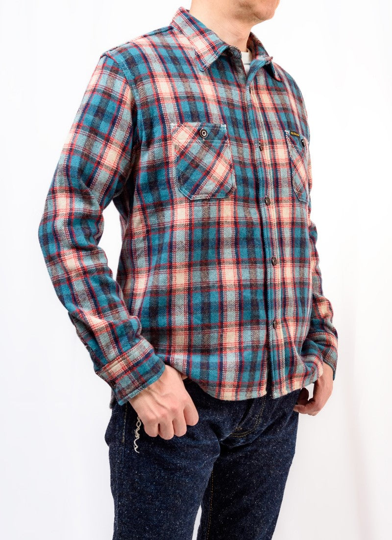 SGS2401 / The Strike Gold Alpaca-blend Wool Brushed Check Work Shirt