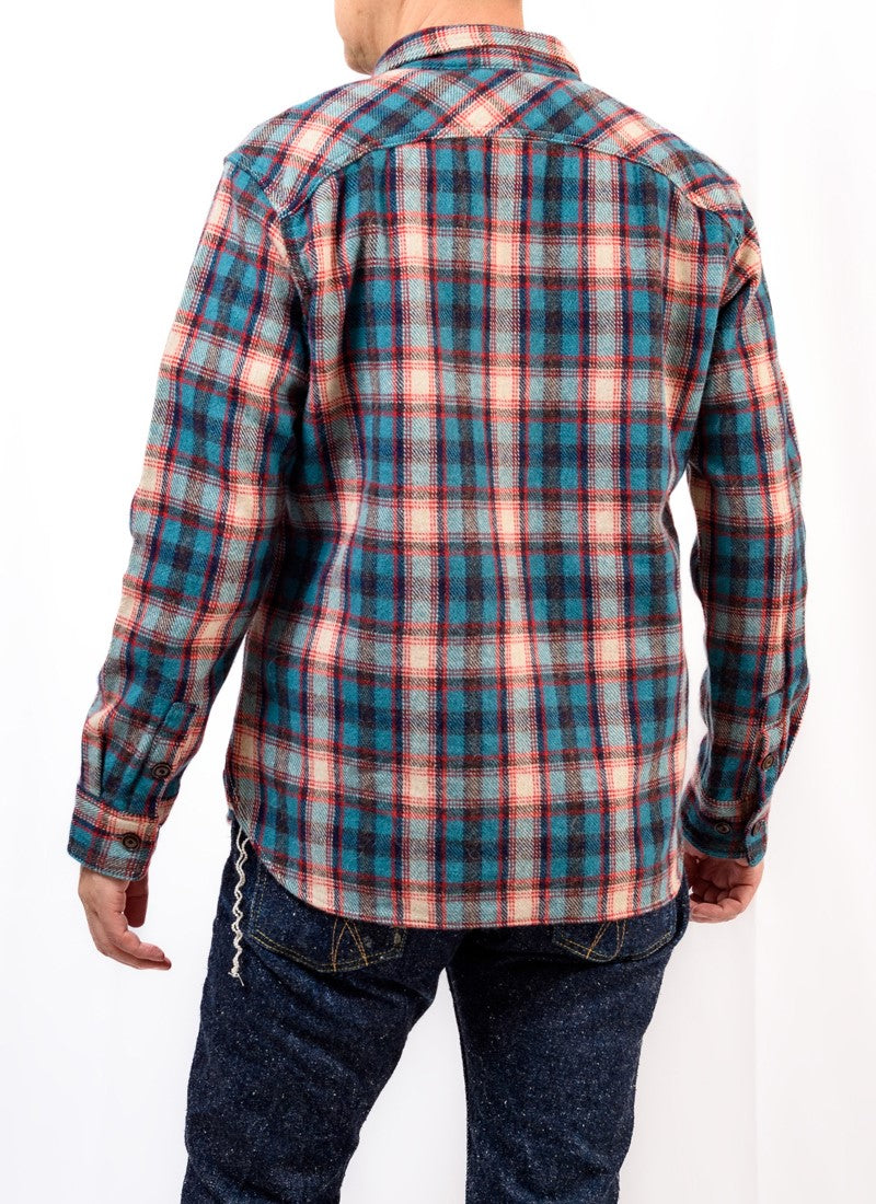 SGS2401 / The Strike Gold Alpaca-blend Wool Brushed Check Work Shirt